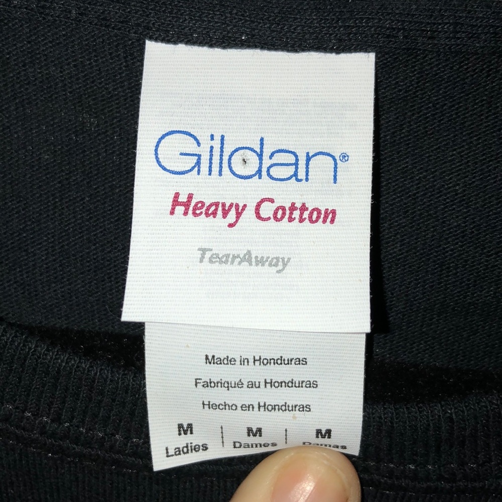 NWOT Gildan heavy cotton black tee shirt size Med - Picture 4 of 5